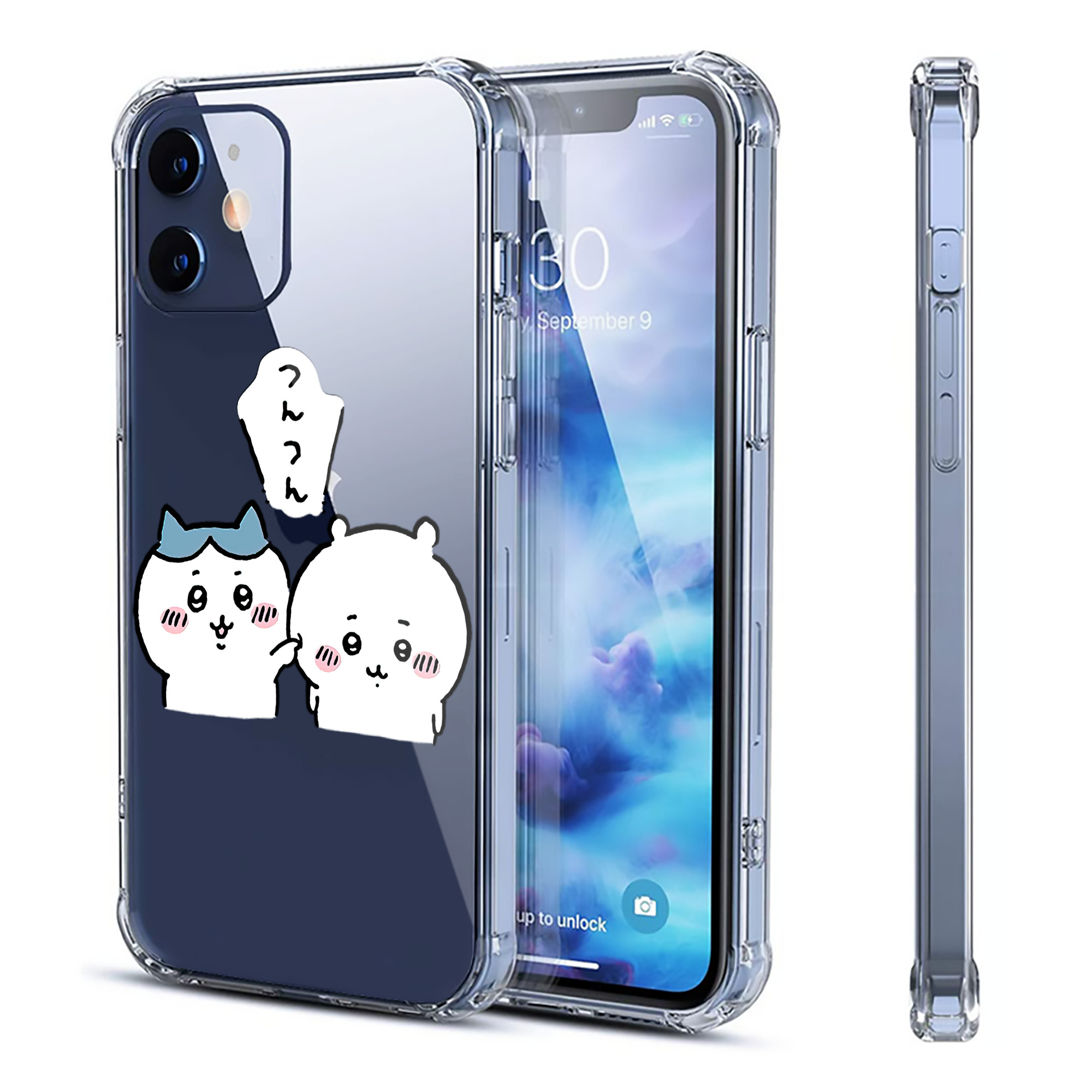 （画像用） ちいかわ ちいかわ Chii-kawa chiikawa 【iPhone 12シリーズ対応】透明スマホケース（クリアソフトケース）
